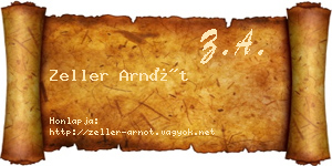 Zeller Arnót névjegykártya